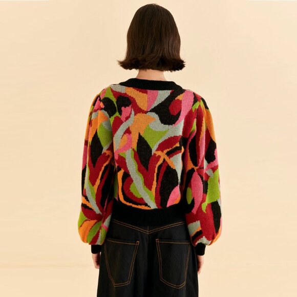 FARM RIO The Multicolor Dance Knit Sweater - Picture 2 of 15
